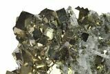 Cubic Pyrite & Quartz Crystal Association - Peru #136196-1